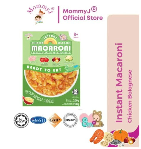 MOMMYJ Instant Chicken Bolognese Macaroni 8m+ (200g) -By Sea Courier Method 🚢📦