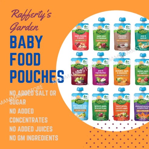 Rafferty's Garden Baby Food Pouches 120g for 6/8 months+ -By Sea Courier Method 🚢📦