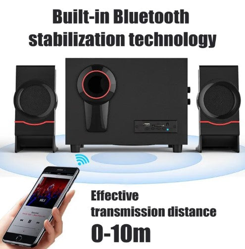 FT-X6U-BT Wooden Subwoofer Mobile Phone Card Bluetooth Audio USB Active Notebook Multimedia Computer Speaker -By Sea Courier Method 🚢📦