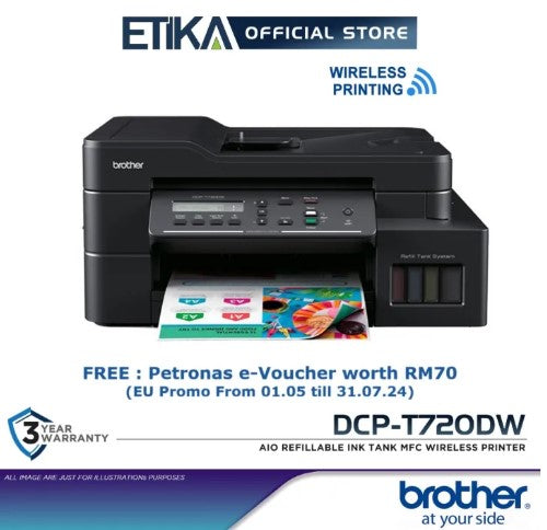 Brother DCP-T720DW Ink Tank MFC Wireless Duplex Printer | Print, Scan, Copy, WiFi Direct -By Sea Courier Method 🚢📦