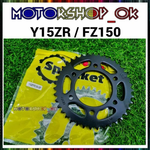 428 BLACK HITAM SPROCKET REAR BELAKANG SPOCKET YAMAHA Y15 Y15ZR Y15Z / FZ150 STEEL 36T ~ 47T -By Sea Courier Method 🚢📦