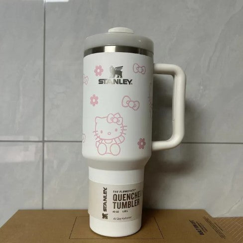 Asal Stanley 40oz Quengher H2.0 Tumbler dengan tudung jerami keluli tahan karat kopi Termos piala kereta cawan vakum cwan -By Sea Courier Method 🚢📦