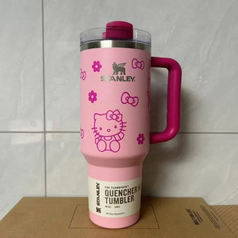 Asal Stanley 40oz Quengher H2.0 Tumbler dengan tudung jerami keluli tahan karat kopi Termos piala kereta cawan vakum cwan -By Sea Courier Method 🚢📦