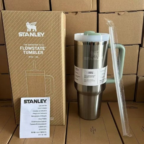 Asal Stanley 40oz Quengher H2.0 Tumbler dengan tudung jerami keluli tahan karat kopi Termos piala kereta cawan vakum cwan -By Sea Courier Method 🚢📦