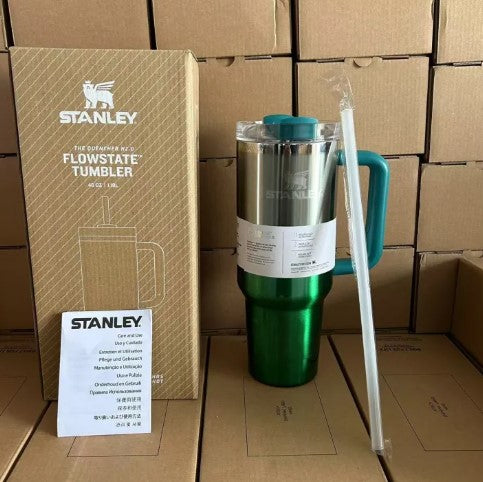 Asal Stanley 40oz Quengher H2.0 Tumbler dengan tudung jerami keluli tahan karat kopi Termos piala kereta cawan vakum cwan -By Sea Courier Method 🚢📦