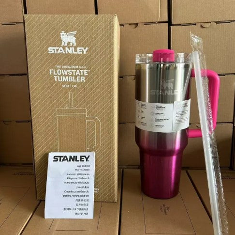 Asal Stanley 40oz Quengher H2.0 Tumbler dengan tudung jerami keluli tahan karat kopi Termos piala kereta cawan vakum cwan -By Sea Courier Method 🚢📦