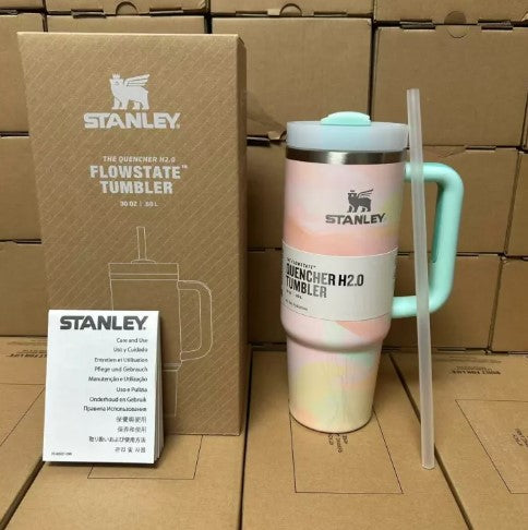 Asal Stanley 40oz Quengher H2.0 Tumbler dengan tudung jerami keluli tahan karat kopi Termos piala kereta cawan vakum cwan -By Sea Courier Method 🚢📦