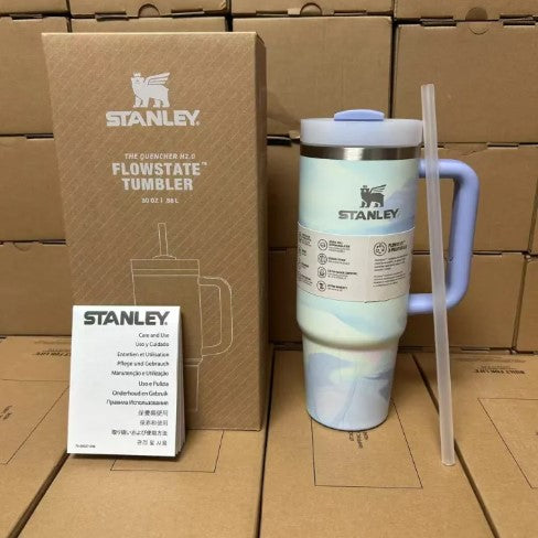 Asal Stanley 40oz Quengher H2.0 Tumbler dengan tudung jerami keluli tahan karat kopi Termos piala kereta cawan vakum cwan -By Sea Courier Method 🚢📦