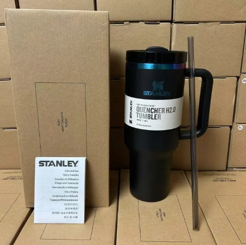 Asal Stanley 40oz Quengher H2.0 Tumbler dengan tudung jerami keluli tahan karat kopi Termos piala kereta cawan vakum cwan -By Sea Courier Method 🚢📦