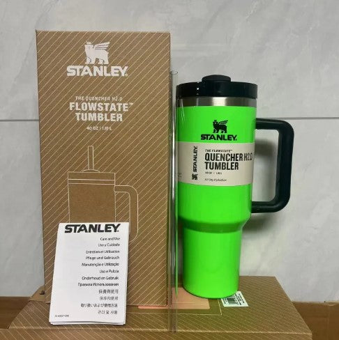 Asal Stanley 40oz Quengher H2.0 Tumbler dengan tudung jerami keluli tahan karat kopi Termos piala kereta cawan vakum cwan -By Sea Courier Method 🚢📦