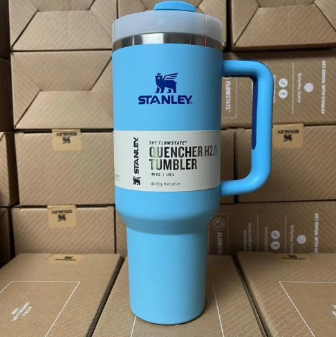 Asal Stanley 40oz Quengher H2.0 Tumbler dengan tudung jerami keluli tahan karat kopi Termos piala kereta cawan vakum cwan -By Sea Courier Method 🚢📦