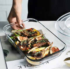 Rectangular Tempered Glass Tray -By Sea Courier Method 🚢📦