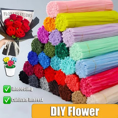 100 Pcs Chenille Stems Colorful Sticks Pipe Cleaner Rod Diy Material For Art and Craft 100 Pcs  -By Sea Courier Method 🚢📦