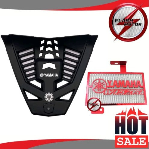 Flashmotor Y15 Y15ZR V1 V2 V3 ENGINE COVER PVC Carbon Black + Radiator Cover Coolant -By Sea Courier Method 🚢📦