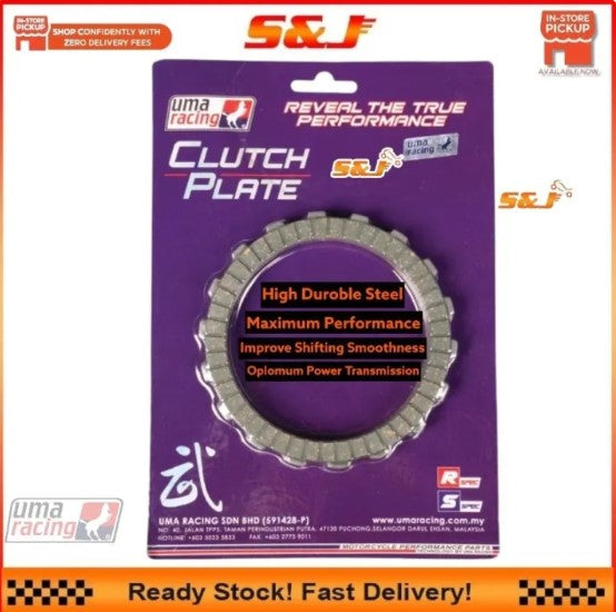 2023 UMA RACING CLUTCH PLATE LC135 Y15ZR Y15 Y16 Y16ZR R15 125Z SRL115FI SRL RS150 RSX EX5 DREAM110 DASH2 LC5S WAVE125 -By Air Courier Method ✈️📦