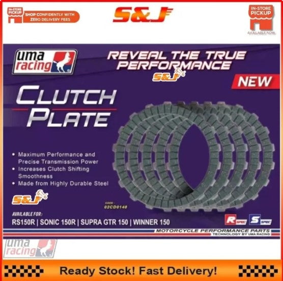 2023 UMA RACING CLUTCH PLATE LC135 Y15ZR Y15 Y16 Y16ZR R15 125Z SRL115FI SRL RS150 RSX EX5 DREAM110 DASH2 LC5S WAVE125 -By Air Courier Method ✈️📦