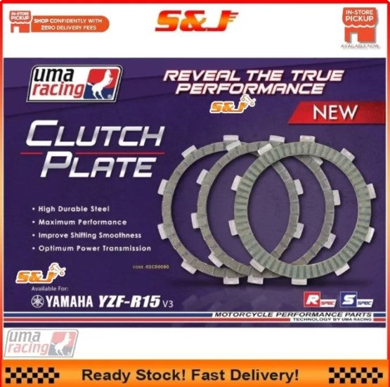 2023 UMA RACING CLUTCH PLATE LC135 Y15ZR Y15 Y16 Y16ZR R15 125Z SRL115FI SRL RS150 RSX EX5 DREAM110 DASH2 LC5S WAVE125 -By Air Courier Method ✈️📦