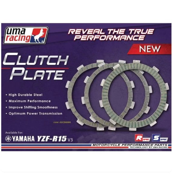 2023 UMA RACING CLUTCH PLATE LC135 Y15ZR Y15 Y16 Y16ZR R15 125Z SRL115FI SRL RS150 RSX EX5 DREAM110 DASH2 LC5S WAVE125 -By Air Courier Method ✈️📦
