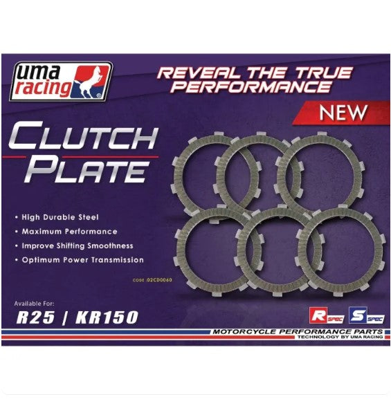 2023 UMA RACING CLUTCH PLATE LC135 Y15ZR Y15 Y16 Y16ZR R15 125Z SRL115FI SRL RS150 RSX EX5 DREAM110 DASH2 LC5S WAVE125 -By Air Courier Method ✈️📦