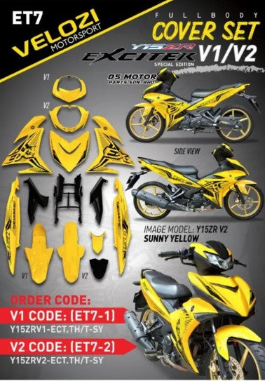 COVER SET Y15ZR V1 / V2 TANAM <EXCITER THAI / N.FLA -By Sea Courier Method 🚢📦