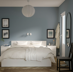 MALM Bedroom furniture, set of 3, white, 150x200 cm