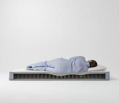 VESTMARKA Sprung mattress, extra firm/light blue, 150x200 cm