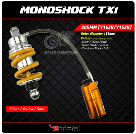 Monoshock Y16ZR / Y15ZR 205mm/ SYM VF3i -208mm / RS150 - 227mm TX1 TSR -By Sea Courier Method 🚢📦