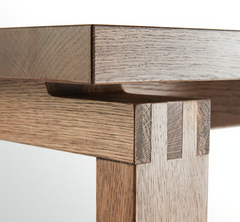 MÖRBYLÅNGA Table, oak veneer brown stained, 140x85 cm