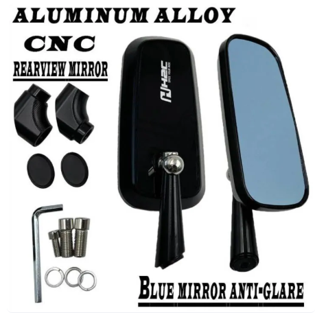 UNIVERSAL H2C SIDE MIRROR CNC REAR VIEW MIRROR VIETNAM CUTTING SHORT LC135 Y15 Y16 RS RSX NVX XMAX NMAX (1PC) -By Sea Courier Method 🚢📦