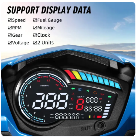 Motorcycle RPM Meter Speedometer Digital Dashboard Tachometer Odometer Fuel Meter Voltmeter for YAMAHA Y15 Y15V1 Y15Z Y15ZR YSUK -By Sea Courier Method 🚢📦