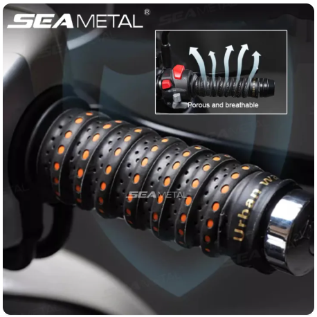 SEAMETAL Motorcycle Handlebar Tape PU Road Bike Handlebar Tape Soft Anti-Vibration Tape Durable Protection Straps -By Sea Courier Method 🚢📦