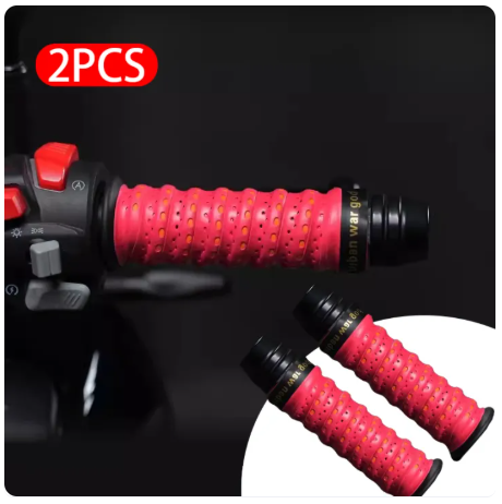 DHC- SEAMETAL Motorcycle Handlebar Tape PU Road Bike Handlebar Tape Soft Anti-Vibration Tape Durable Protection Straps -By Sea Courier Method 🚢📦