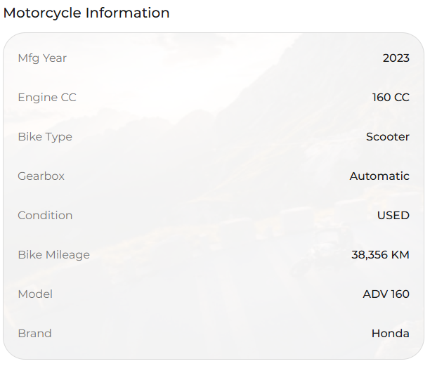 USED 2023 Honda ADV 160 (38KM Mileage Driven) Location Kuala Lumpur