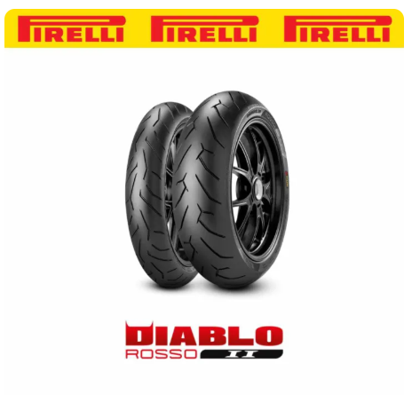 DHC- YEAR 2024 PIRELLI DIABLO ROSSO II III ROSSO 2 3 TIRE 120/70 ZR17 160/60 ZR17 180/55 ZR17 190/55 ZR 17 -By Sea Courier Method 🚢📦