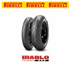 DHC- YEAR 2024 PIRELLI DIABLO ROSSO II III ROSSO 2 3 TIRE 120/70 ZR17 160/60 ZR17 180/55 ZR17 190/55 ZR 17 -By Sea Courier Method 🚢📦