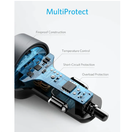 Anker PowerDrive PD+ 2 35W USB C Car Charger Dual-Port High-Speed 35W Car Charger -By Sea Courier Method 🚢📦