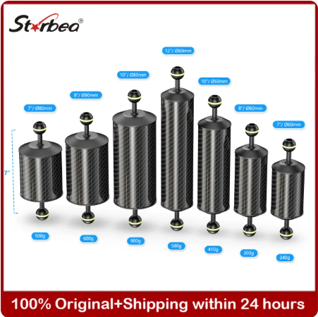 Carbon Fiber Float Buoyancy Aquatic Arm Dual Ball Floating Arm Diving Camera Underwater Diving Tray -By Sea Courier Method 🚢📦