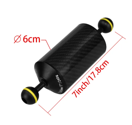 Carbon Fiber Float Buoyancy Aquatic Arm Dual Ball Floating Arm Diving Camera Underwater Diving Tray -By Sea Courier Method 🚢📦