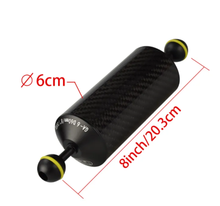 Carbon Fiber Float Buoyancy Aquatic Arm Dual Ball Floating Arm Diving Camera Underwater Diving Tray -By Sea Courier Method 🚢📦