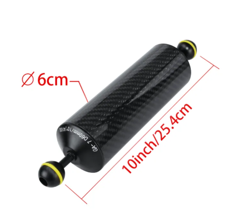 Carbon Fiber Float Buoyancy Aquatic Arm Dual Ball Floating Arm Diving Camera Underwater Diving Tray -By Sea Courier Method 🚢📦