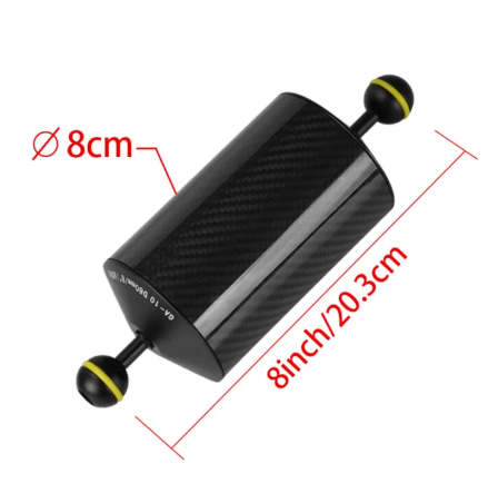 Carbon Fiber Float Buoyancy Aquatic Arm Dual Ball Floating Arm Diving Camera Underwater Diving Tray -By Sea Courier Method 🚢📦