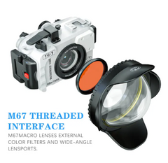 Seafrogs Professional 60M Waterproof Underwater Housing for Olympus TG7 (White) App -By Sea Courier Method 🚢📦