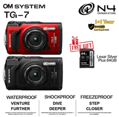 Olympus OM SYSTEM Tough TG-7 / TG7 Digital Camera (Black/Red) -By Sea Courier Method 🚢📦