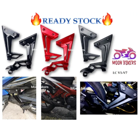 DHC- Moon bikers YAMAHA LC135 New V2 V3 V4 V5 V6 V7 SRL115 FI SRL115FI Rear Footrest Bracket Foot Rest Bracket Belakang Pemijak Kaki Belakang Holder Stay -By Sea Courier Method 🚢📦