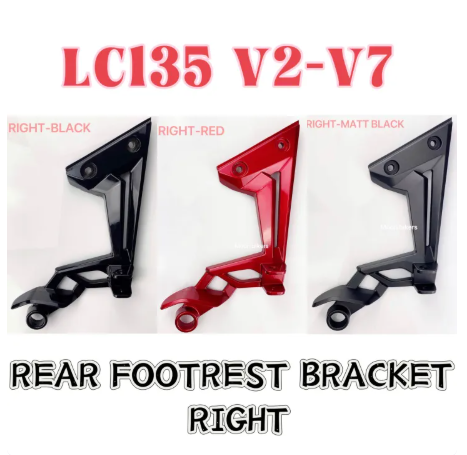 DHC- Moon bikers YAMAHA LC135 New V2 V3 V4 V5 V6 V7 SRL115 FI SRL115FI Rear Footrest Bracket Foot Rest Bracket Belakang Pemijak Kaki Belakang Holder Stay -By Sea Courier Method 🚢📦
