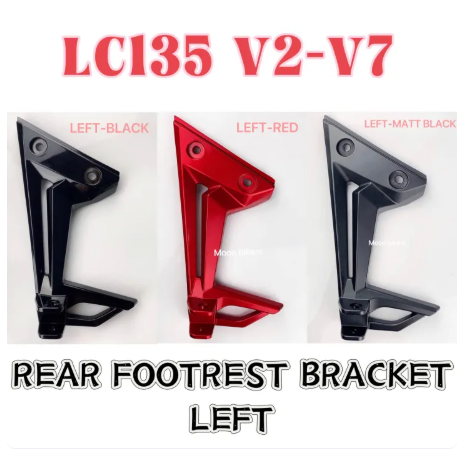 DHC- Moon bikers YAMAHA LC135 New V2 V3 V4 V5 V6 V7 SRL115 FI SRL115FI Rear Footrest Bracket Foot Rest Bracket Belakang Pemijak Kaki Belakang Holder Stay -By Sea Courier Method 🚢📦