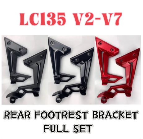 DHC- Moon bikers YAMAHA LC135 New V2 V3 V4 V5 V6 V7 SRL115 FI SRL115FI Rear Footrest Bracket Foot Rest Bracket Belakang Pemijak Kaki Belakang Holder Stay -By Sea Courier Method 🚢📦