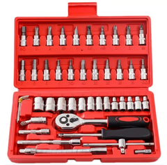 VODELL Original 61pcs 82pcs Tools Set Combination Socket Wrench Ratchet Spanner Box Power Tool Car Motor Spark Plug Engine Tools Set Hardware Storage Box Heavy Duty Car Workshop -By Sea Courier Method 🚢📦