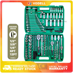 VODELL Original 61pcs 82pcs Tools Set Combination Socket Wrench Ratchet Spanner Box Power Tool Car Motor Spark Plug Engine Tools Set Hardware Storage Box Heavy Duty Car Workshop -By Sea Courier Method 🚢📦