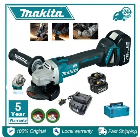 MAKITA Cordless Angle Grinder Cordless Grinder Portable Cutting Polishing Brushless Grinder Batteri Power Tools Machine -By Sea Courier Method 🚢📦